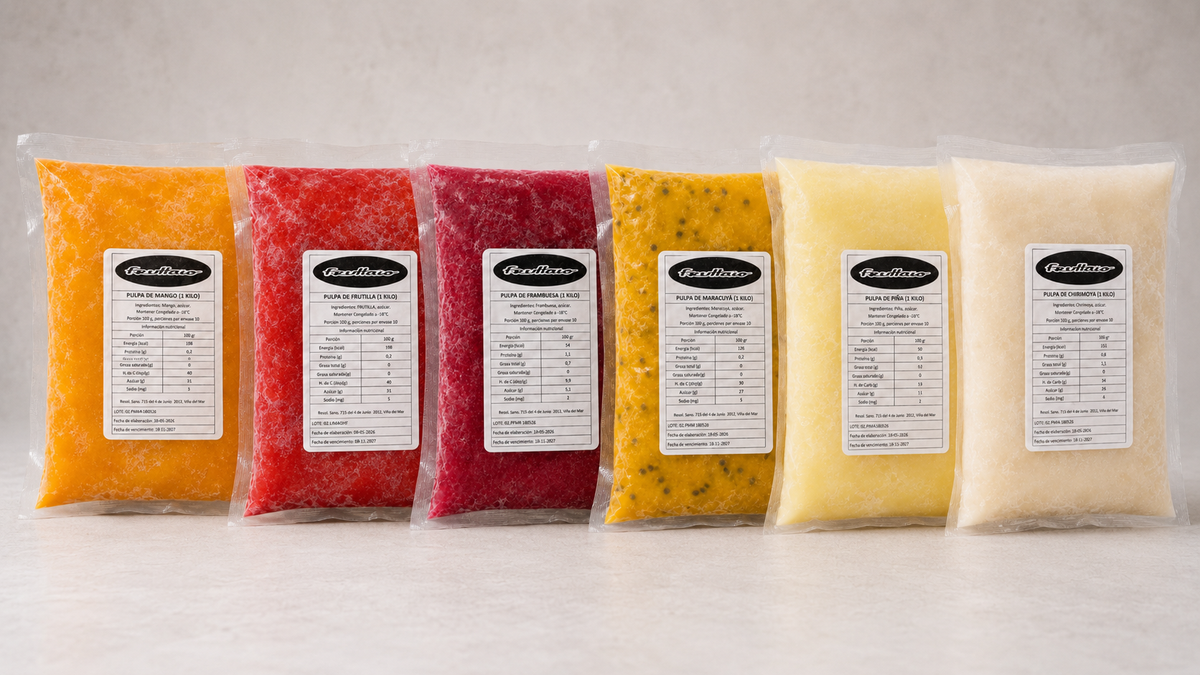 Pulpas de fruta congeladas